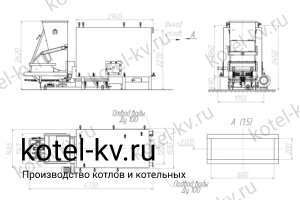 Котел КВм 1.1 ТШПМ чертеж Чертеж водогрейного котла КВм 1.1 ТШПМ